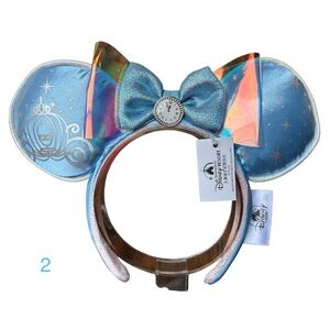 Disney Cinderella Carriage Midnight Clock Minnie Mouse Ears Headband NWT 2